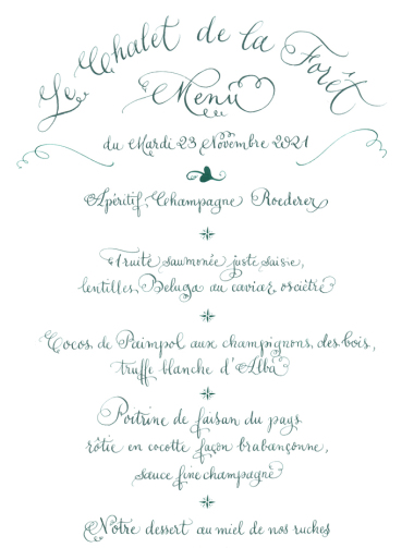 Calligraphie Laetitia Harder Merry Christmas Gold
